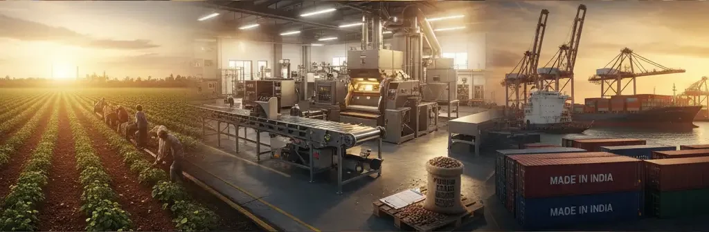 Premium Indian peanut sourcing and export logistics